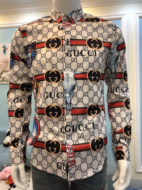 mens gucci style shirt|gucci shirts for men price.